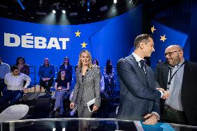 European elections a debate hosted by French owned TV channel BFMTV - Paris