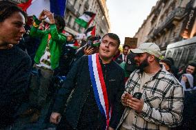 Demonstration in solidarity with Rafah in Paris FA