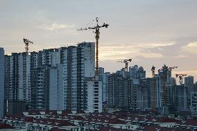 High-rise Residential Complexes are Construction in Shangh