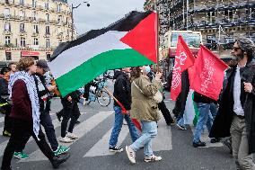 Pro Palestine Rally In Paris, France