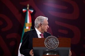 Mexico’s President Andres Manuel Lopez Obrador Briefing