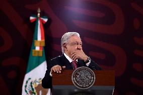 Mexico’s President Andres Manuel Lopez Obrador Briefing