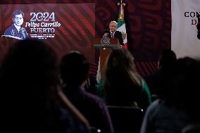 Mexico’s President Andres Manuel Lopez Obrador Briefing