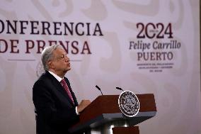 Mexico’s President Andres Manuel Lopez Obrador Briefing