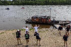 Olympic Flame Passes Through Maine Et Loire - France