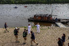 Olympic Flame Passes Through Maine Et Loire - France