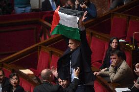 Pro-Palestinian Demonstration At The National Assembly - Paris