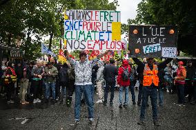 Railway Workers' Demonstration - Paris