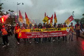 Railway Workers' Demonstration - Paris