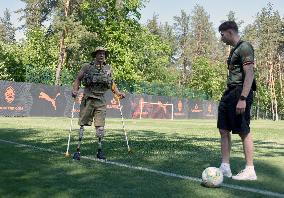 Amputee football training in Kyiv