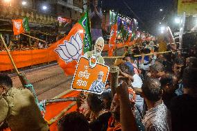 Narendra Modi's Election Campaign Roadshow In Kolkata.