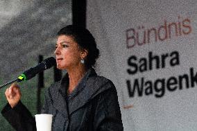 Buendnis Sahra Wagenknecht Party Rally For Europa Election 2024 In Cologne