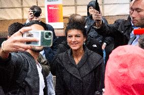 Buendnis Sahra Wagenknecht Party Rally For Europa Election 2024 In Cologne