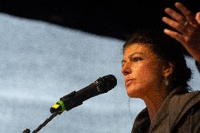 Buendnis Sahra Wagenknecht Party Rally For Europa Election 2024 In Cologne