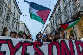 Pro-Palestine Demonstration Held In Turin