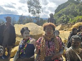 Locals Search Rubble After Landslide - Papua New Guinea
