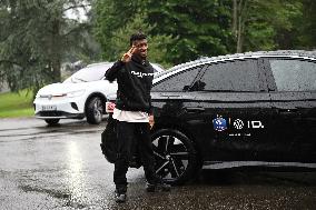 French Football Squad Arriving At Training Camp - Clairefontaine