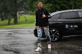 French Football Squad Arriving At Training Camp - Clairefontaine