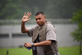 French Football Squad Arriving At Training Camp - Clairefontaine