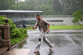 French Football Squad Arriving At Training Camp - Clairefontaine