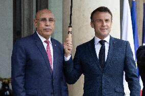 Emmanuel Macron meets with Mauritania President - Paris