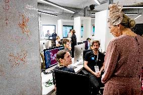 Queen Maxima Visits Jubilee Codam Coding College - Amsterdam