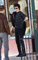 Timothee Chalamet On Set - NJ