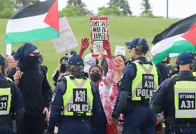 Pro-Palestinian Protest Outside CANSEC - Ottawa