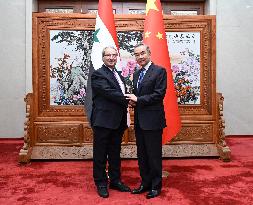 CHINA-BEIJING-WANG YI-SYRIAN FM-MEETING (CN)