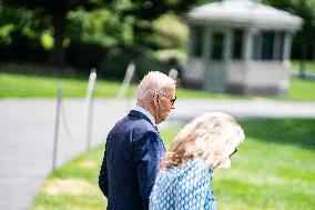 President Joe Biden Departs The White House To Head To Philadelphia