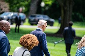 President Joe Biden Departs The White House To Head To Philadelphia