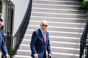 President Joe Biden Departs The White House To Head To Philadelphia