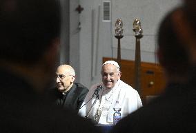 Pope Francis Meets Young Priests - Rome