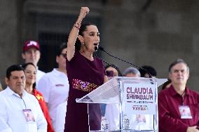 Claudia Sheinbaum Holds Final Rally - Mexico City