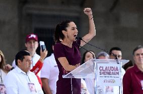 Claudia Sheinbaum Holds Final Rally - Mexico City