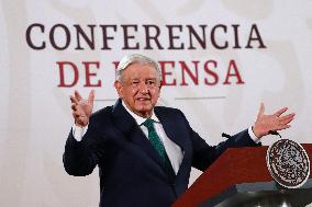 Andres Manuel Lopez Obrador Press Conference - Mexico City
