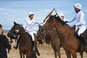 The Olympic Flame Makes A Stop On Omaha Beach - Normandy