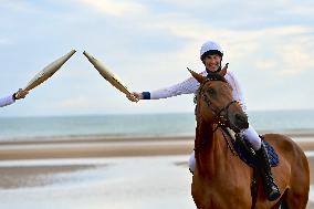 The Olympic Flame Makes A Stop On Omaha Beach - Normandy