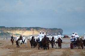 The Olympic Flame Makes A Stop On Omaha Beach - Normandy