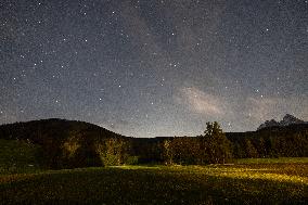Starry Sky In South Tyrol, Italy