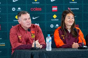 (SP)AUSTRALIA-ADELAIDE-FOOTBALL-FRIENDLY-PRESS CONFERENCE