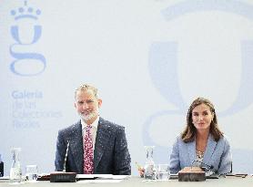 Spanish Royal Couple At Royal Board of Trustees Meeting - Madrid
