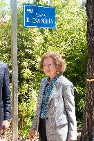 Queen Sofia Attends Presentation Of Two New Pandas At Zoo - Madrid