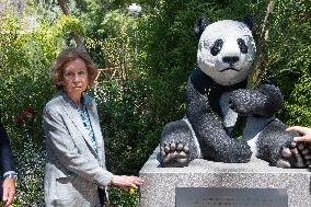 Queen Sofia Attends Presentation Of Two New Pandas At Zoo - Madrid