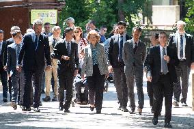 Queen Sofia Attends Presentation Of Two New Pandas At Zoo - Madrid