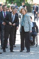 Queen Sofia Attends Presentation Of Two New Pandas At Zoo - Madrid