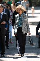 Queen Sofia Attends Presentation Of Two New Pandas At Zoo - Madrid