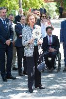 Queen Sofia Attends Presentation Of Two New Pandas At Zoo - Madrid