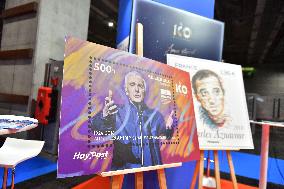 launch of the Charles Aznavour 100th anniversary stamp in Paris FA