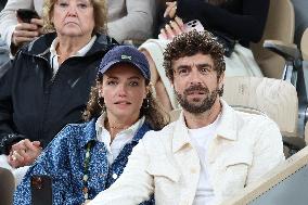 Celebrities In Stands During The 2024 French Open - Village Day Five NB